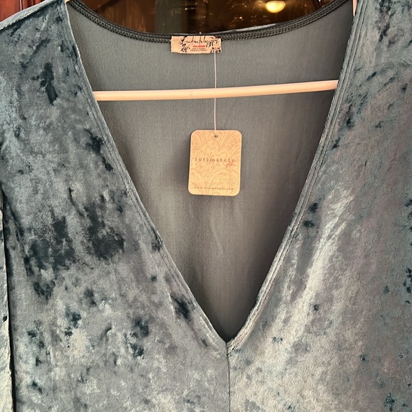 NWT L Intimately Free People velvet body suit - Picture 2 of 5